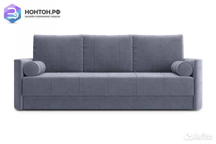 Диван еврокнижка Колибри 3-х местный темно-серый