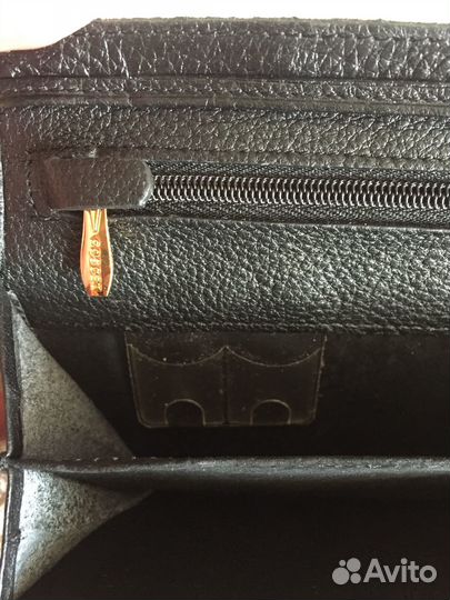 Кошелек женский натуральная кожа черный, ремонт