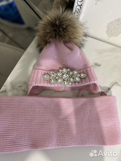 Шапка и шарф для девочки