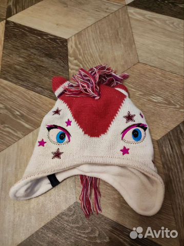 Шапка детская 1,5-2 года с рисунком