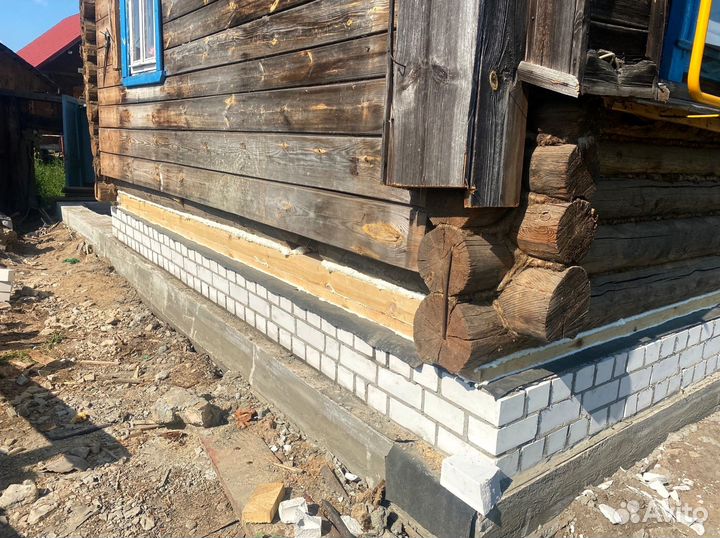 Подъем дома Ремонт фундамента пола Замена венцов л