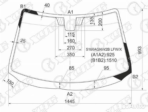 Стекло лобовое Mazda 3 06-09