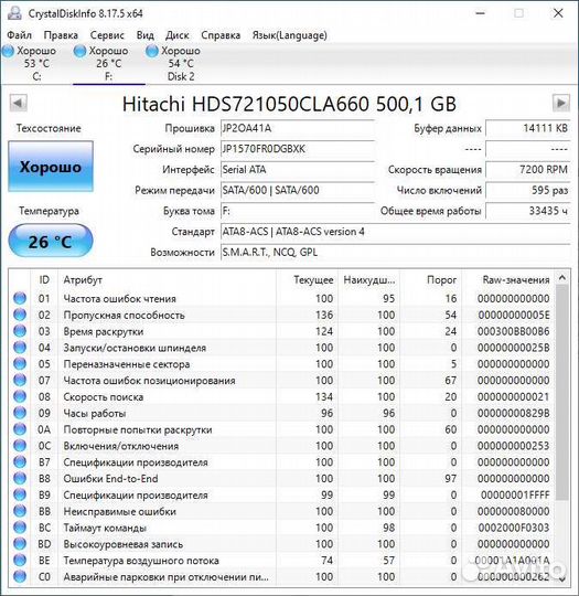 Жесткий диск 500 GB Hitachi