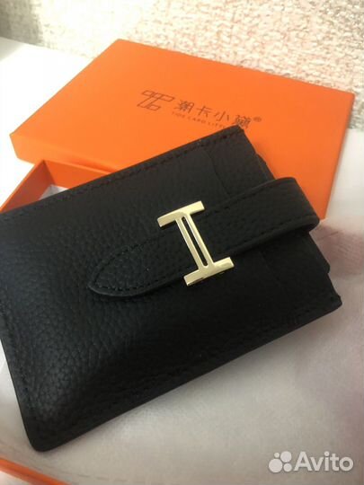 Картхолдер из натуральной кожи hermes