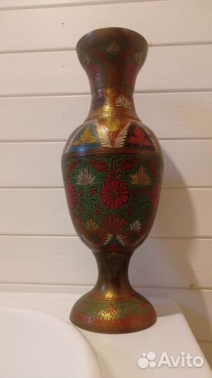 Ваза, индийская латунь, 40 см
