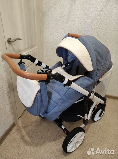 Коляска 2в1 Adamex Encore X10 Светлый джинс