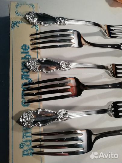 Вилки посеребренные столовые 6 шт. новые