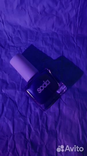 Лак для ногтей soda темно-синий с блеском