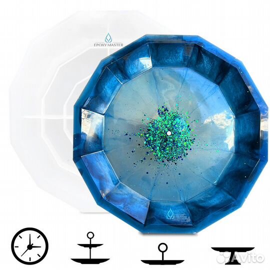 Силиконовый молд - Заготовка для фруктовницы 27 см