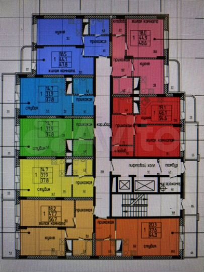 1-к. квартира, 48,7 м², 9/17 эт.