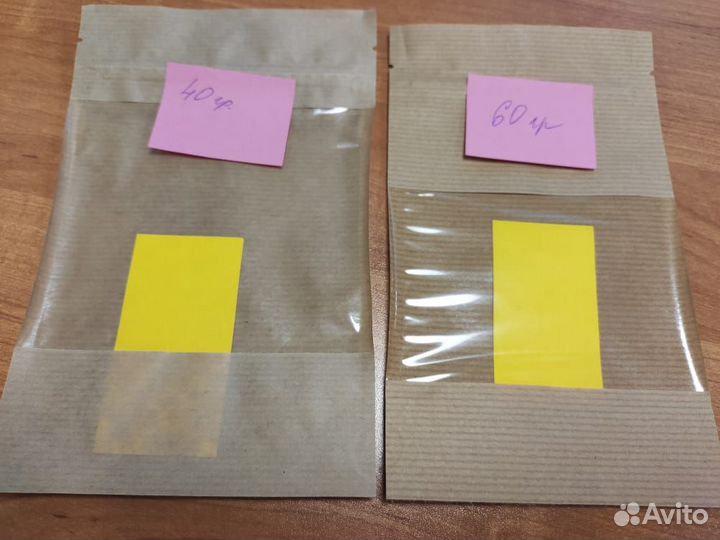 Крафт пакеты дой-пак, с прозрачным окном