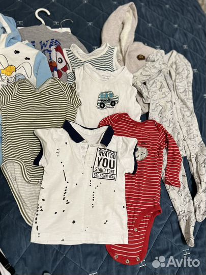 Вещи пакетом на мальчика 74 80 86