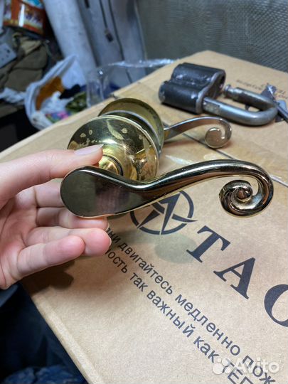 Дверь без коробки. С ручкой и петлями