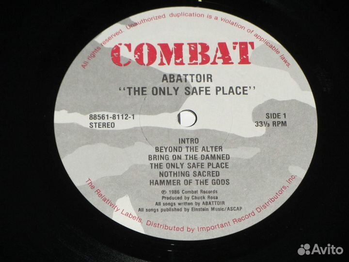 Abattoir – The Only Safe Place 1986 USA original p