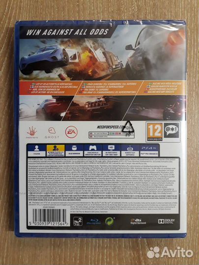 PS4 диск NFS (Need For Speed) Payback,новый,в упак