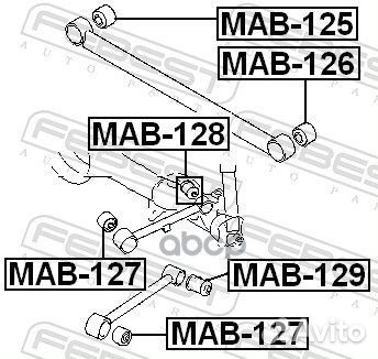 Сайлентблок MAB-125 MAB-125 Febest