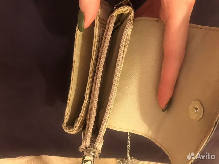 Мини сумочка золотистая