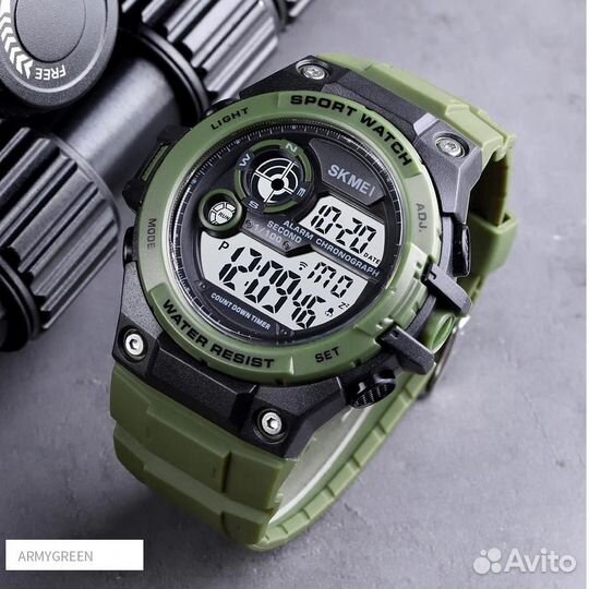 Тактические часы Олива Водозащита 100м