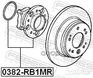Ступица задняя, шт 0382RB1MR Febest