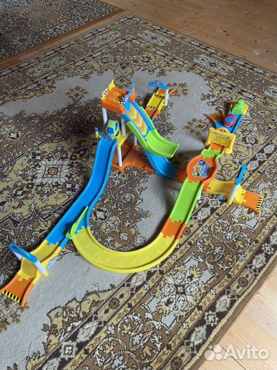 Большой трек smoby Vroom planet с 2 машинками