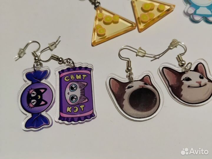 Серьги акриловые