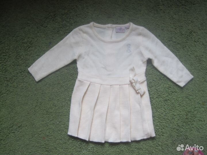 Платье теплое для девочки, на весну