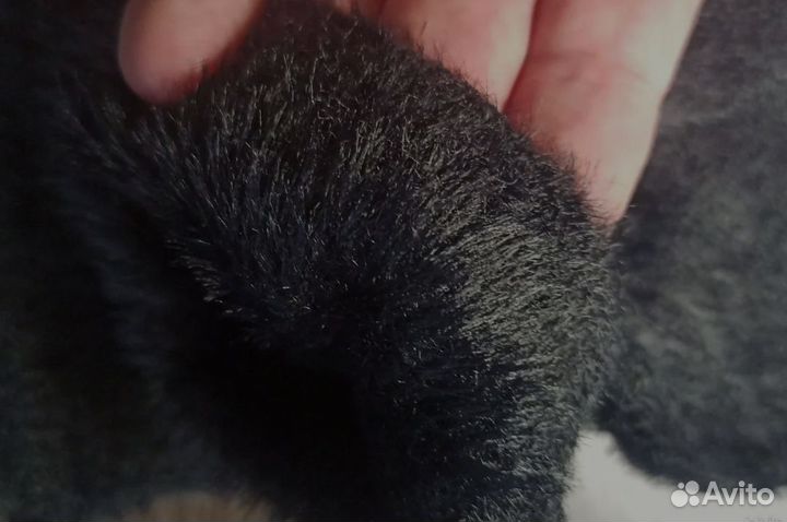 Гольфы из норки. Чёрные