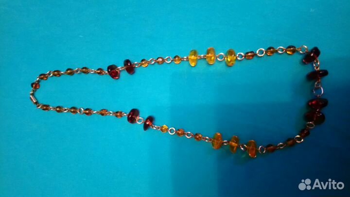 Бусы натуральный янтарь