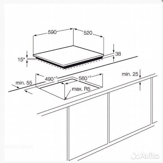 Варочная панель электрическая 4 конфорки