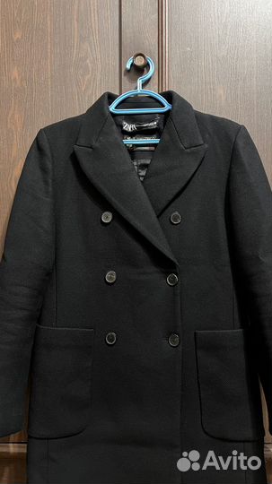 Шерстяное пальто zara