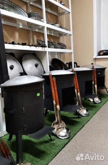 Казан чугунный узбекский с печкой