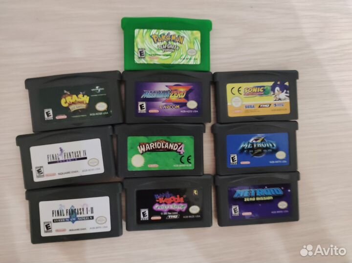Игры для gameboy advance gba (metroid, pokemon)