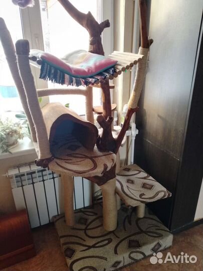 Когтеточка домик для кошки новый