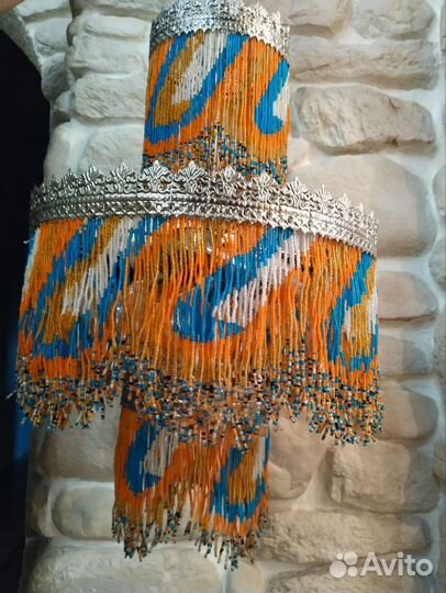 Люстра потолочная из бисера чехия