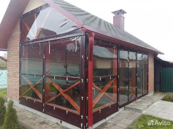 Мягкие окна для веранды беседки, террасы, под ключ