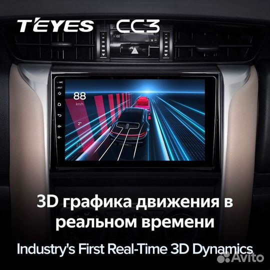 Штатная магнитола Teyes CC3 4/32 Toyota Fortuner 2 (2015-2018)