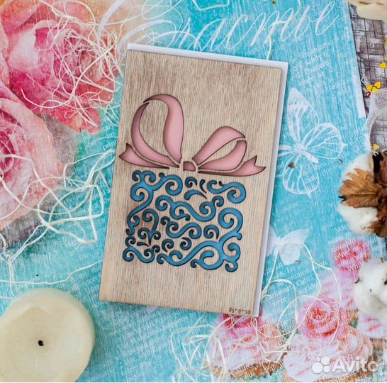 Деревянные открытки