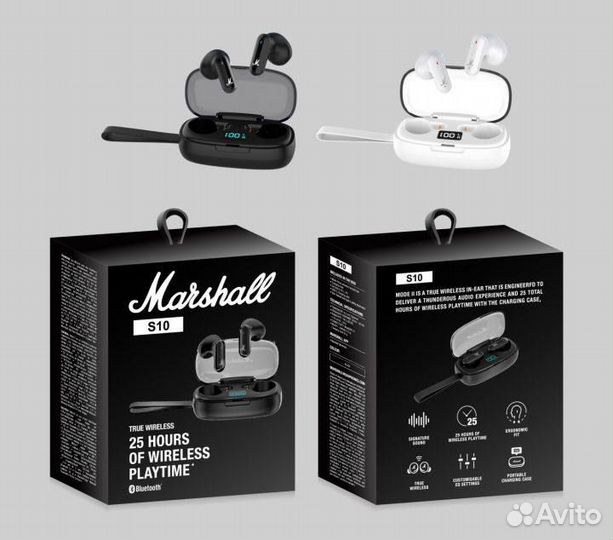 Наушники TWS Marshall S10 вакуум