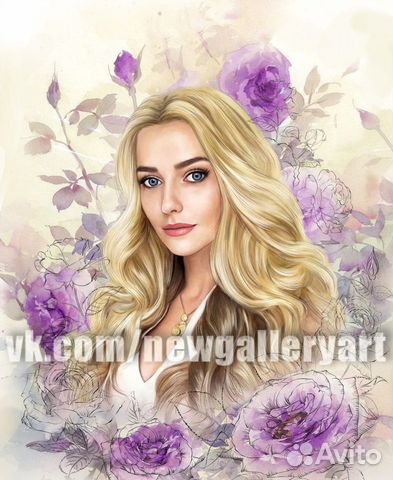 Портрет по фото на холсте. Арт 0451