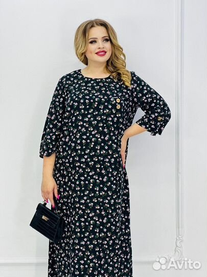 Штапельное платье