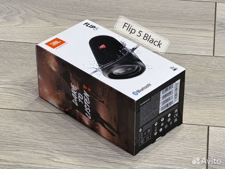 Акустика JBL Flip 5 Black, черная, оригинал, новая