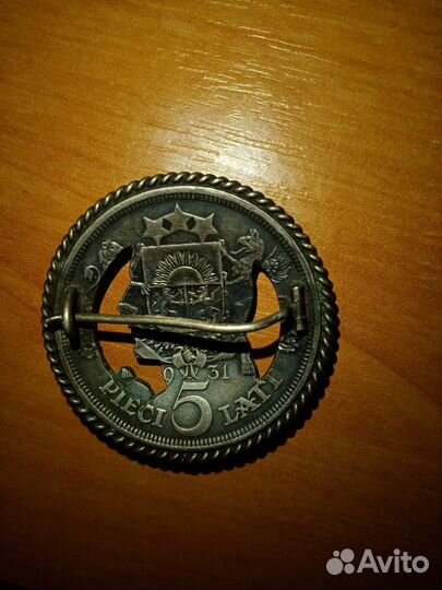 Брошь 5 лат 1931, серебро