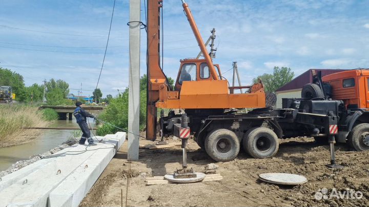 Забивка свай Сваебой Сваи забивные