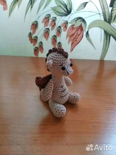 Вязаный дракон. Игрушка, символ 2024 года