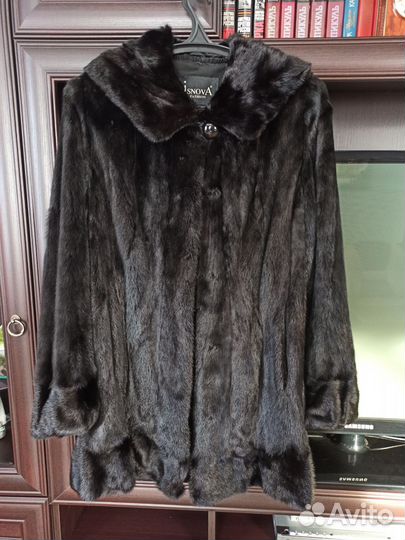 Шуба норковая с капюшоном 48 50