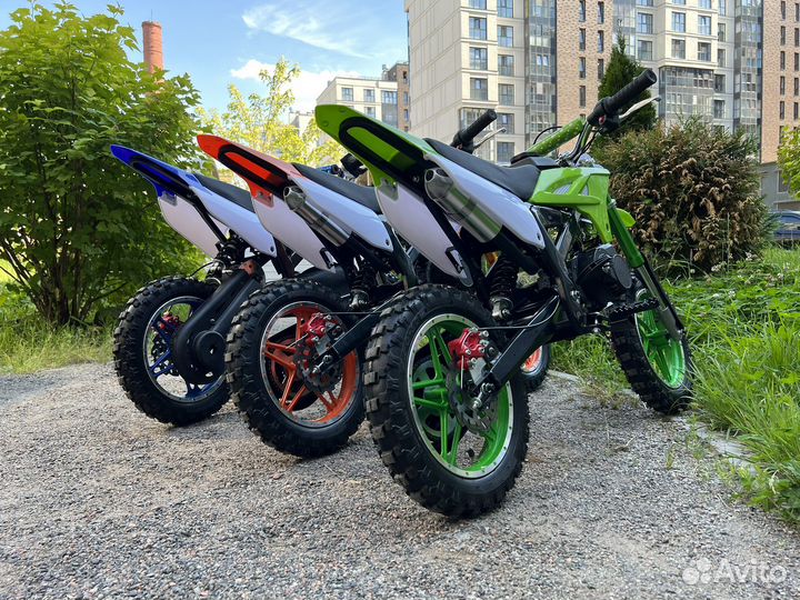 Детский кроссовый мотоцикл,бензин/электро,новый