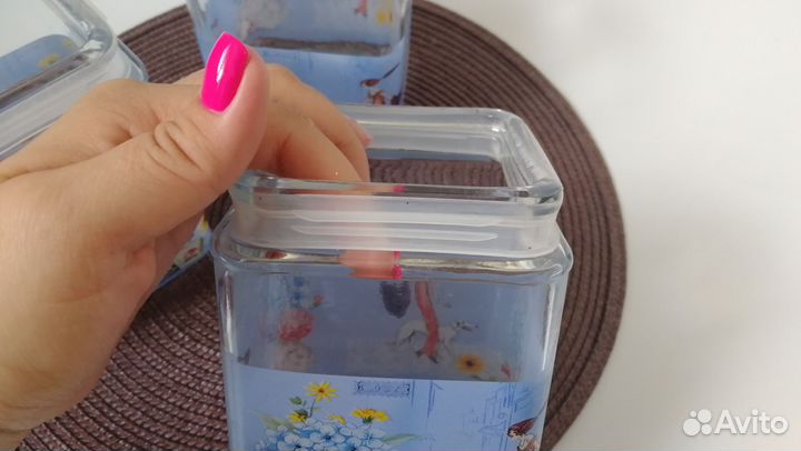 Стеклянная банка для сыпучих продуктов 900 мл