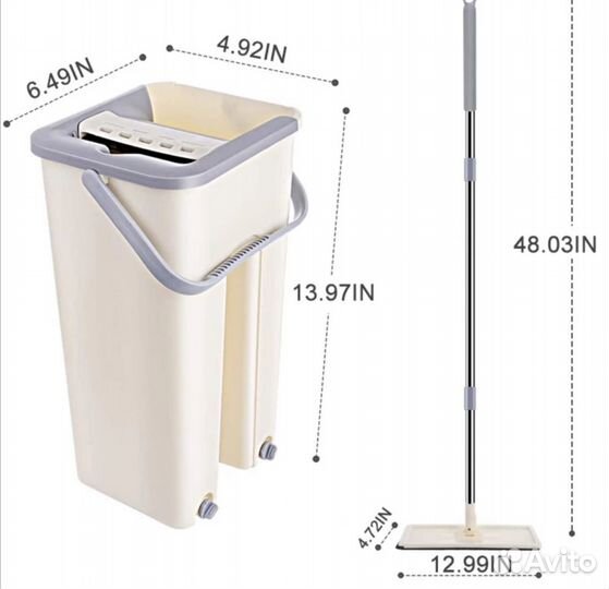 Швабра плоская с отжимом. Новая