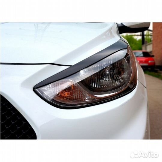 Реснички на фары Hyundai Solaris 2010-2014 г