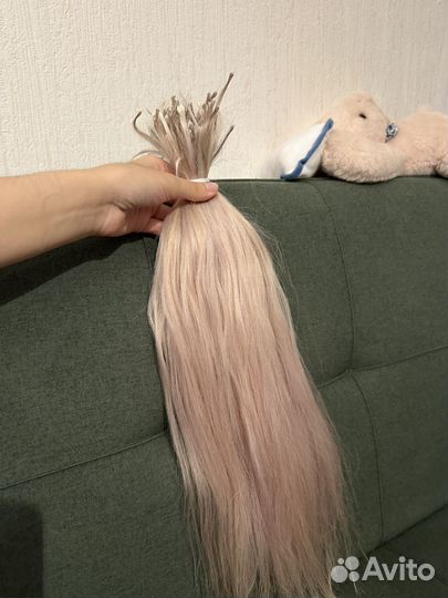 Волосы для наращивания 60 см 150гр блонд бу